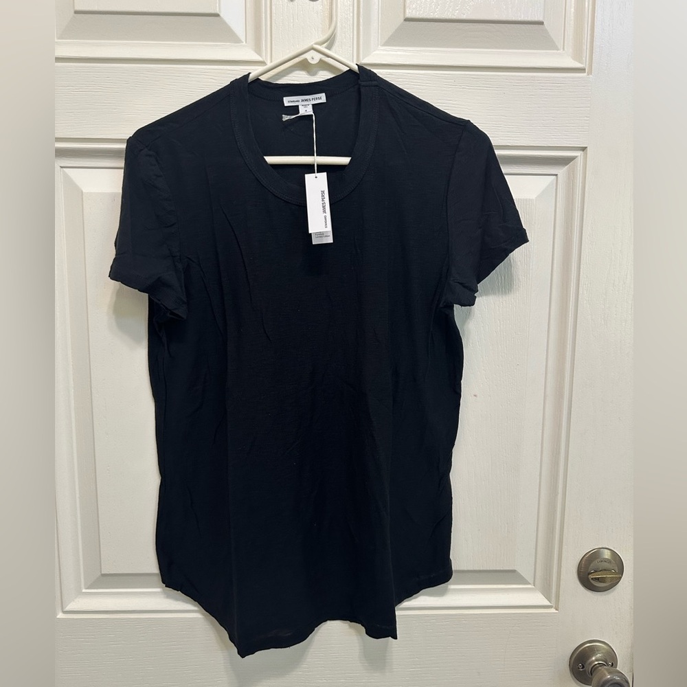 James Perse Classic Black Short Sleeve Tee